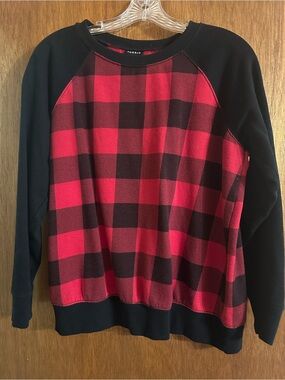 Torrid Red & Black Cozy Pullover Sweatshirt